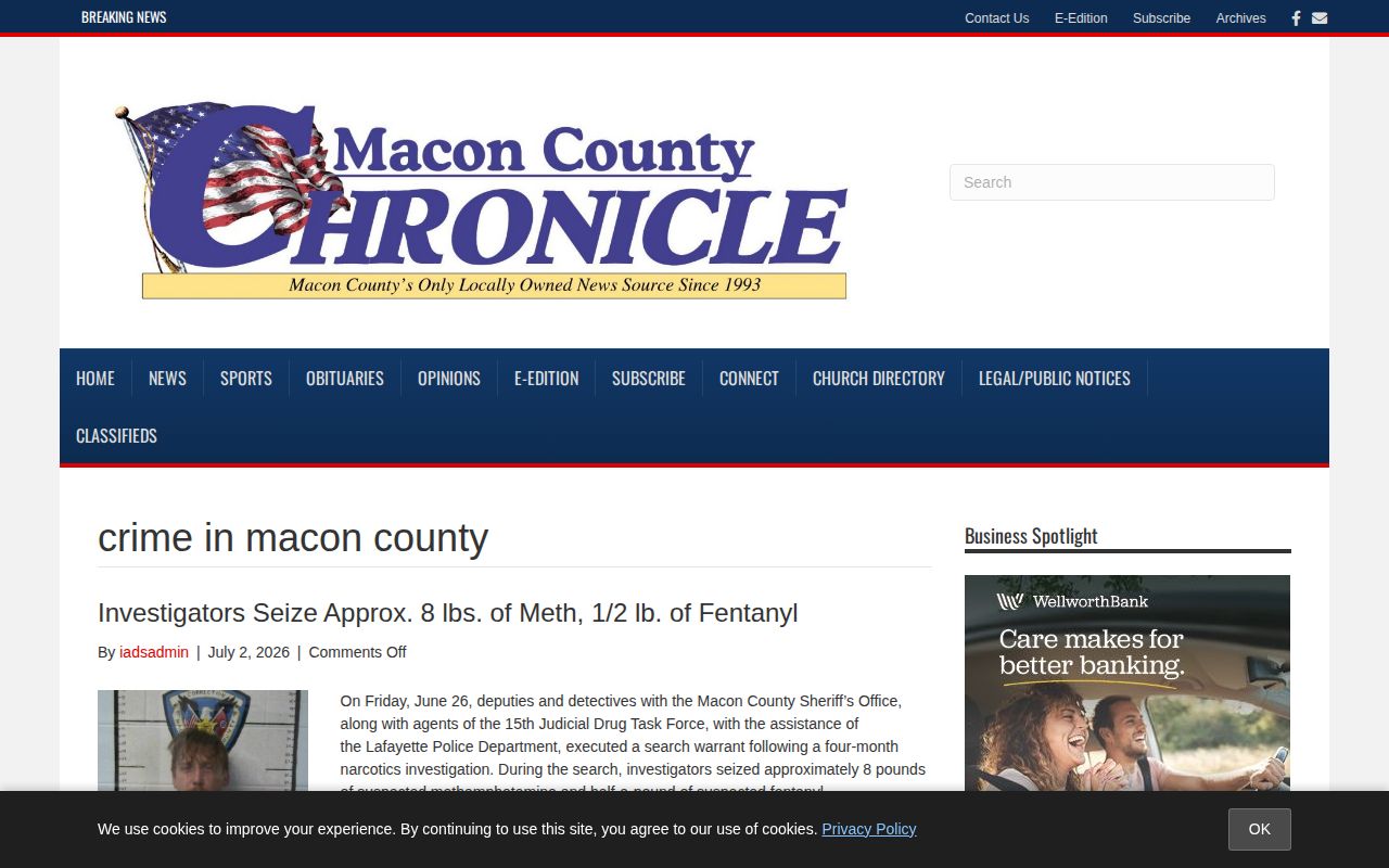 Macon County arrest news and local blotter coverage